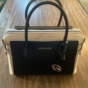 Micheal Kors Colour Block Satchel. Black, white and grey. Never worn.